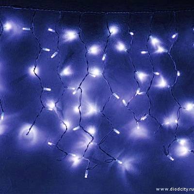 Гирлянда - бахрома  3 х 0.7м, синие диоды, мерцающая