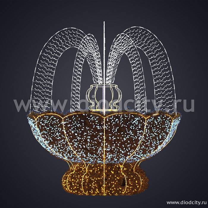 Световой фонтан «Классик», 5 лучей