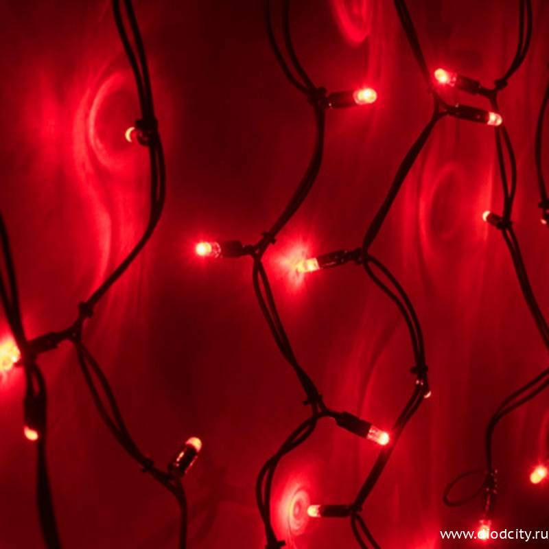 Гирлянда - бахрома  4.8 х 0.6м, красные диоды