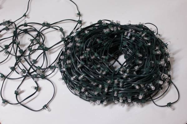 Гирлянда "Клип Лайт" красные диоды, темно-зеленый провод