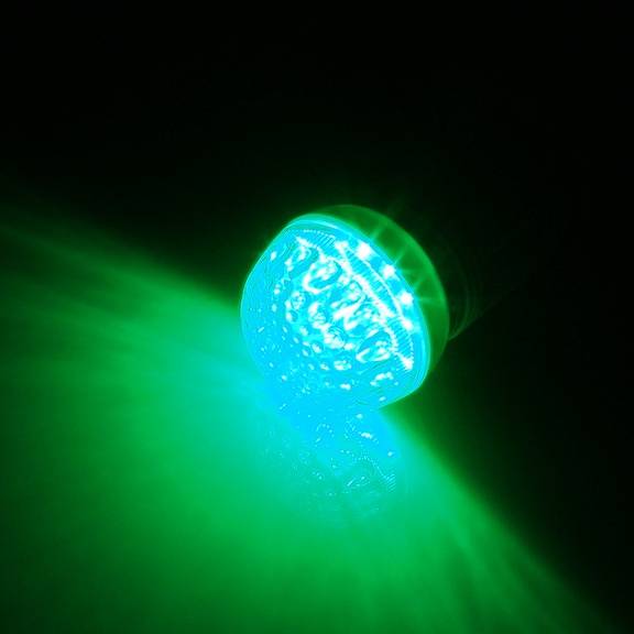 Светодиодная лампа для Белт Лайта  9  диодов Е27  зеленая