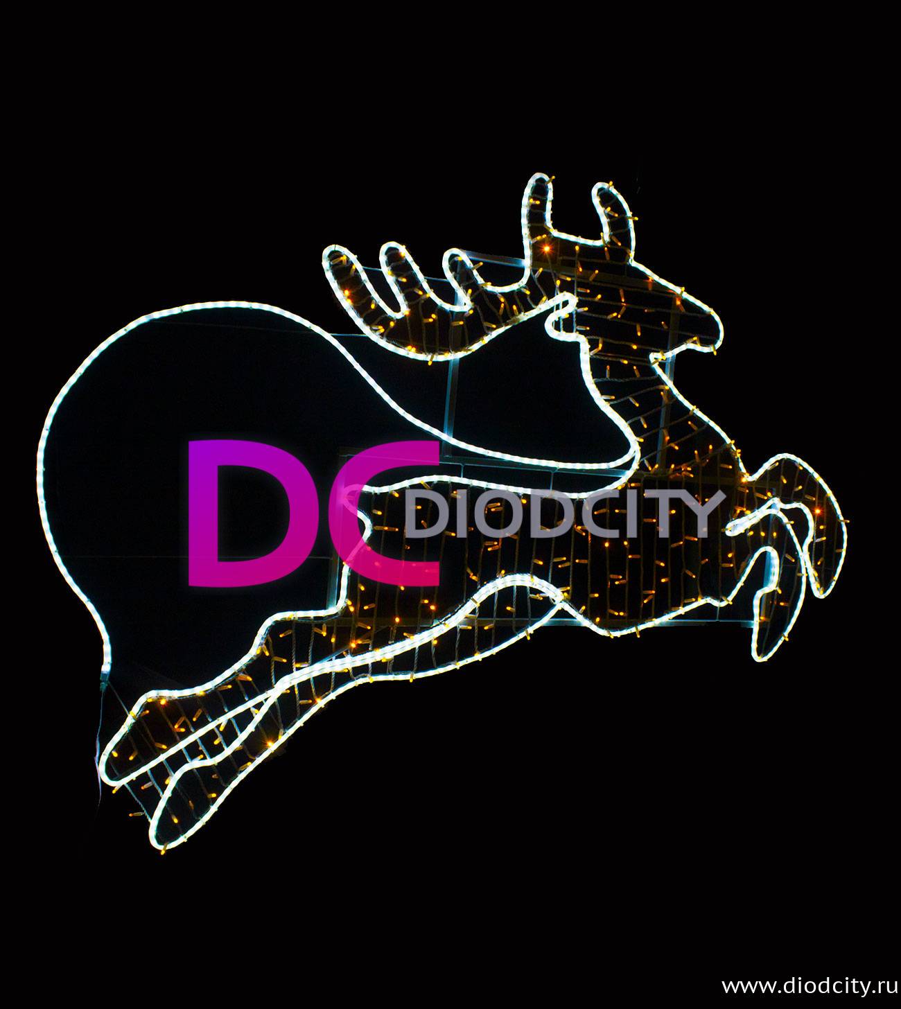 Светодиодное панно "Олень в прыжке" 230х180 см