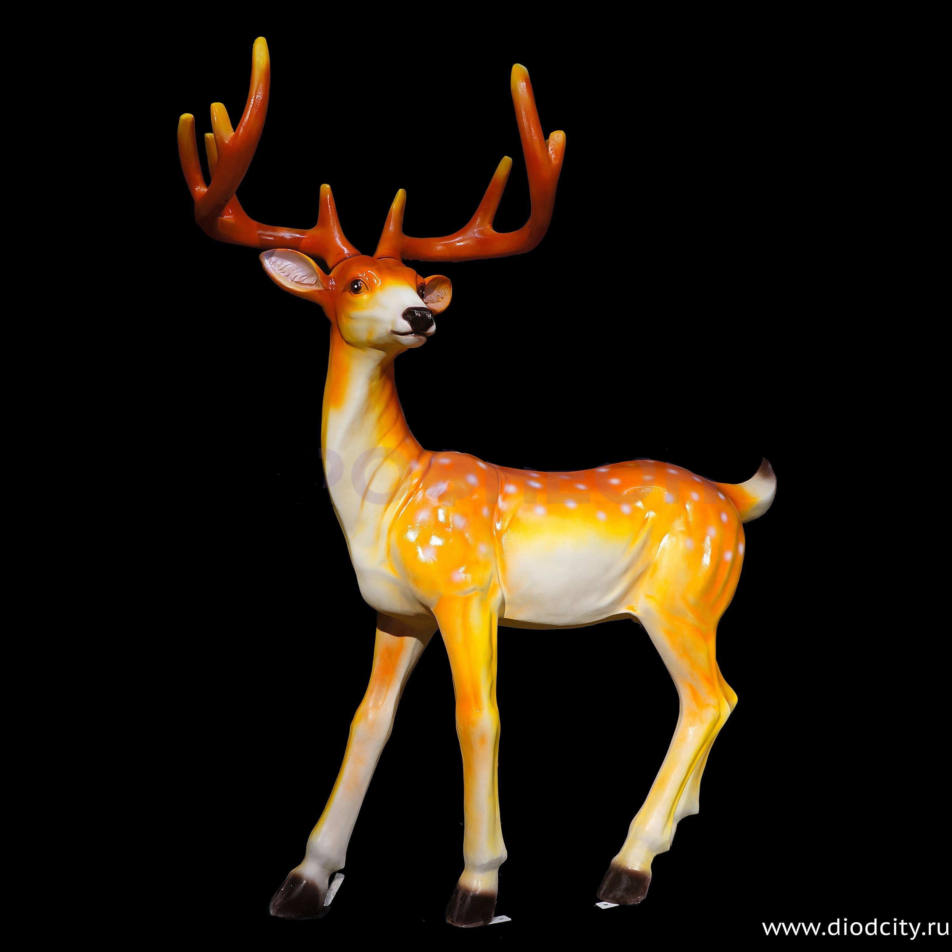 Объемная фигура из стекловолокна "Олень", 185*156*85 см, 24 В