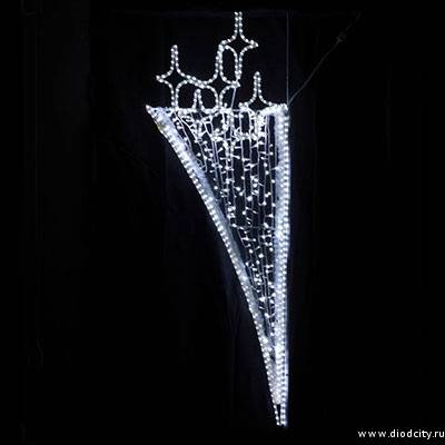 Световая консоль "Звездный мотив" 200х65 см цвет белый