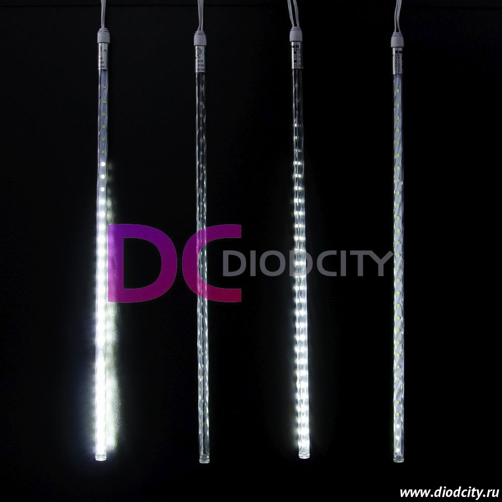 Светодиодные тающие сосульки, 10 шт по 50см, длина 10 м, белые
