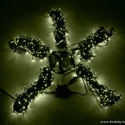 Гирлянда "Клип Лайт Спайдер" 5 нитей по 20 м.,теплые белые диоды