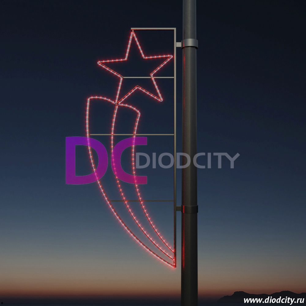 Световая консоль "Факел" 160*65 см красная