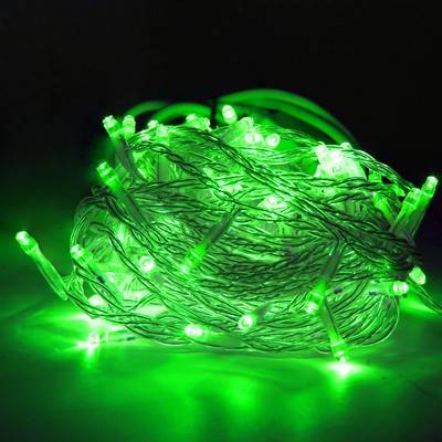 Гирлянда  LED Стринг Лайт, длина 10 м, цвет зеленый