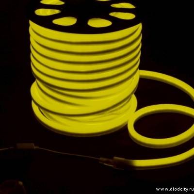 Гибкий неон - LED NEON FLEX, желтый, 15 * 26 мм