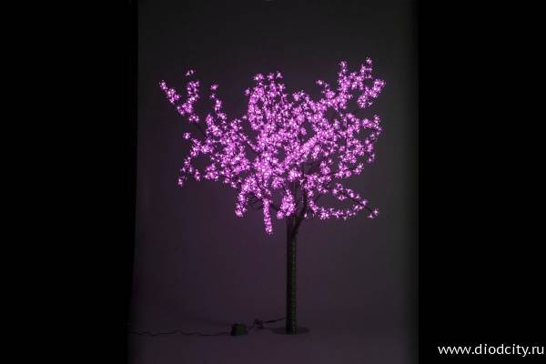 Светодиодное дерево"Сакура" 1.9 х 1.5м, розовое