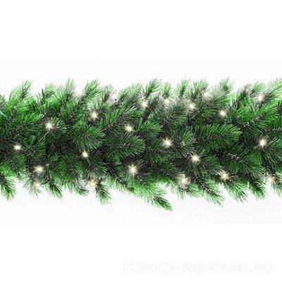 Гирлянда "Еловый шлейф" с  белыми диодами, 2,7 м