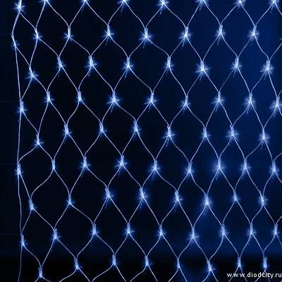 Гирлянда - сеть светодиодная (Нет Лайт)  2 х 1 м, синяя