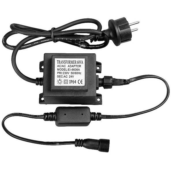 Силовой провод и трансформатор 220/24В для 10-метровых гирлянд, 30 Вт