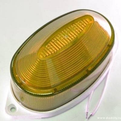 Светодиодная  накладная строб лампа, желтая