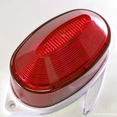 Светодиодная  накладная строб лампа, красная