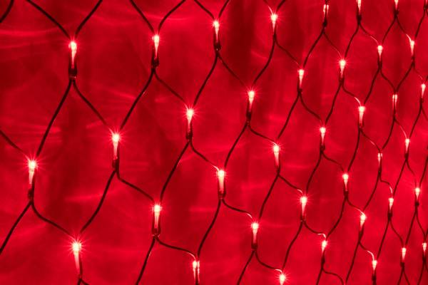Гирлянда - сеть светодиодная (Нет Лайт)  2 х 2 м, красная
