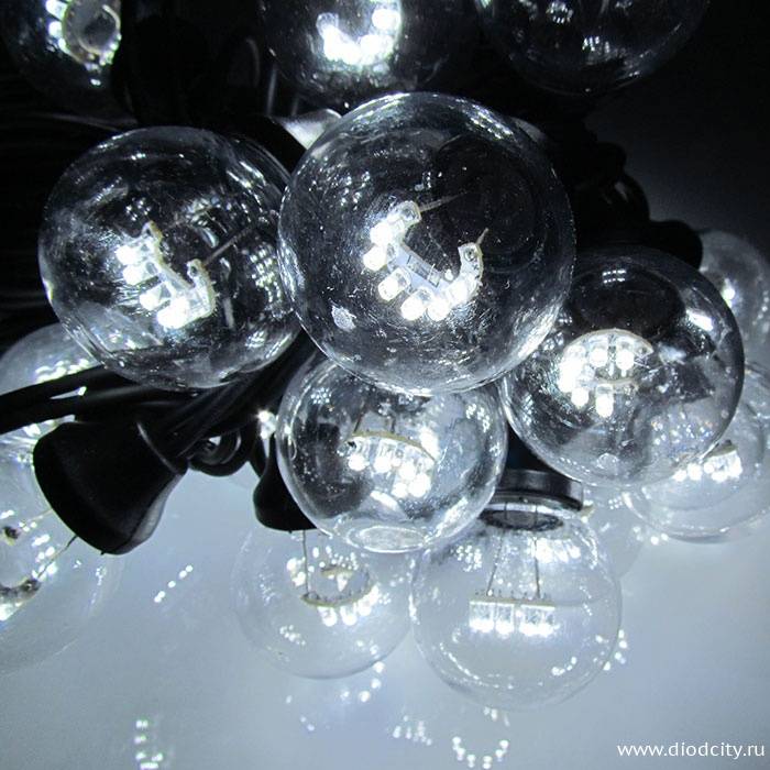 Гирлянда Белт Лайт 25 ламп, цвет белый, длина 10 м