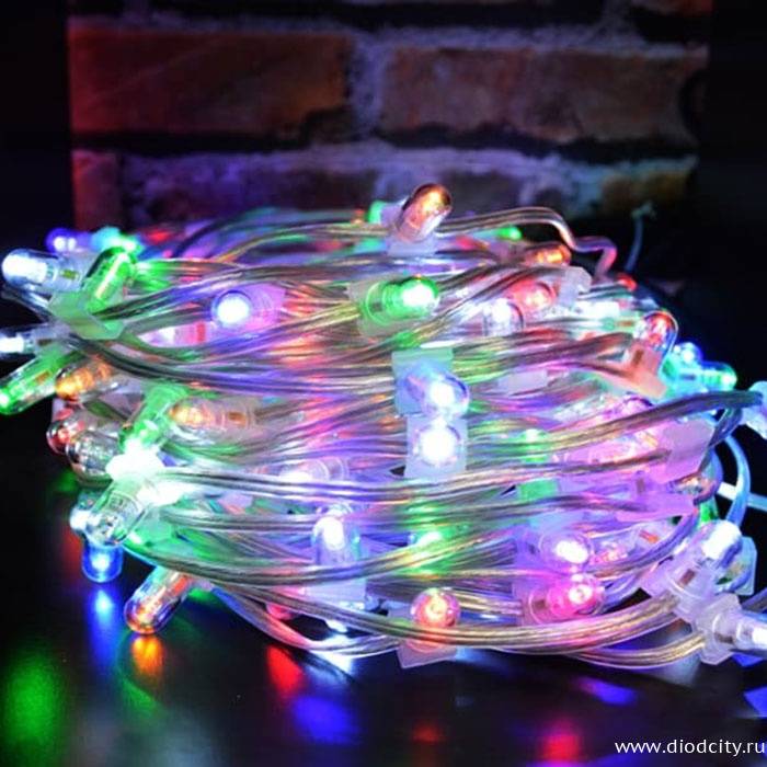 Гирлянда "Клип Лайт" RGB(красный/зеленый/синий) диоды