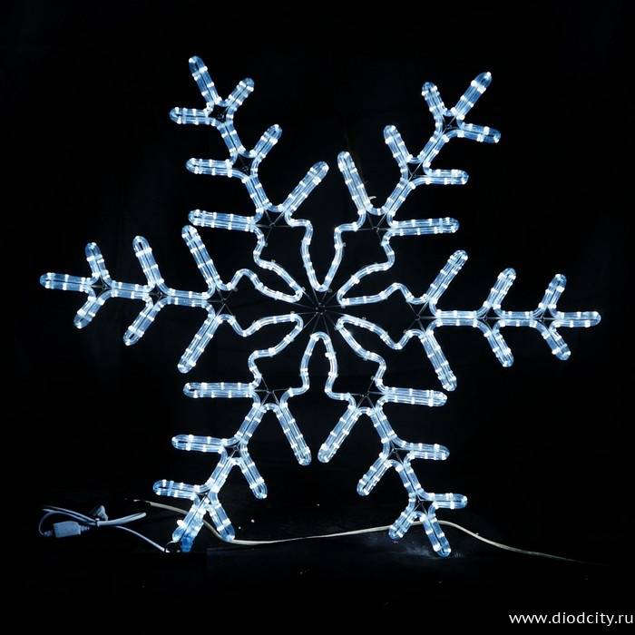 Светодиодная  Снежинка 95 * 95 см, белая