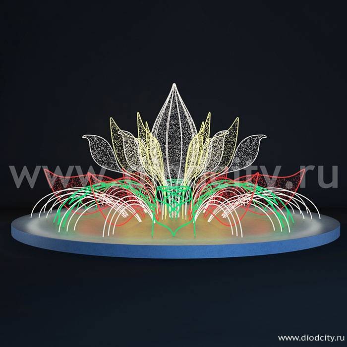 Световой фонтан «Лотос»