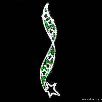 Световая консоль "7 звезд" 35*160 см, белый/зеленый