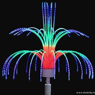 Светодиодный фейерверк "Двойной фонтан Магнолия" D - 2.6м, 48 лучей