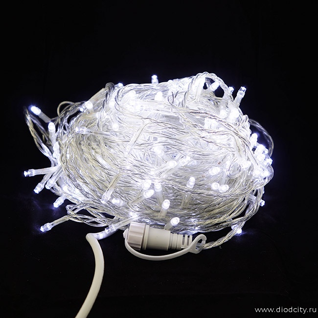 Гирлянда  LED Стринг Лайт, длина 20 м, цвет белый