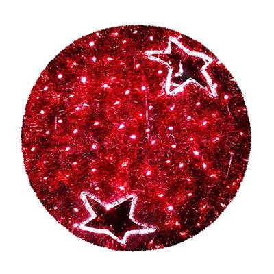 Обьемная фигура "Шар пушистый" 40 см, красный