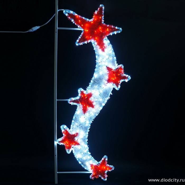 Световая консоль " Звездный путь" 120х50 см, бело-красный цвет