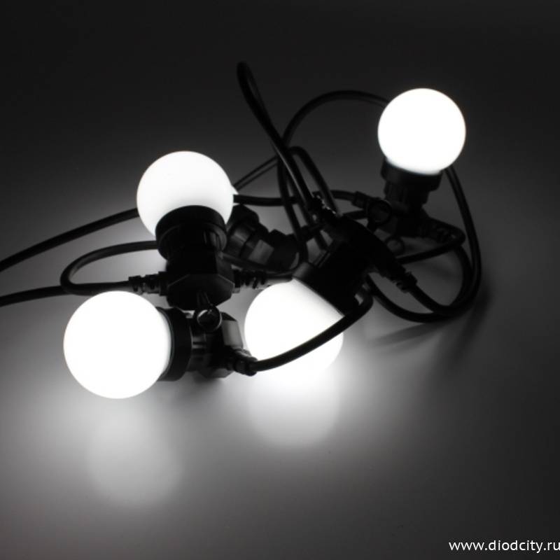 Гирлянда Белт Лайт 20 ламп,цвет белый,длина 10 м, шаг 50см