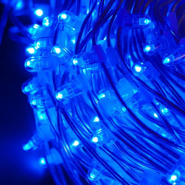 Гирлянда "Клип Лайт" синие диоды, прозрачный провод