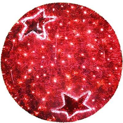 Обьемная фигура "Шар пушистый" 60 см, красный