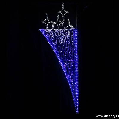 Световая консоль "Звездный мотив" 200х65 см цвет синий