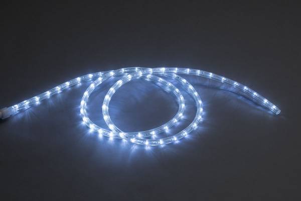 Светодиодный дюралайт - чейзинг круглый, 13мм, белый