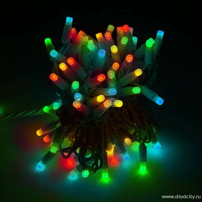 Гирлянда-нить Стринг Лайт, фиксинг, 10м, цвет мультиколор, 24В