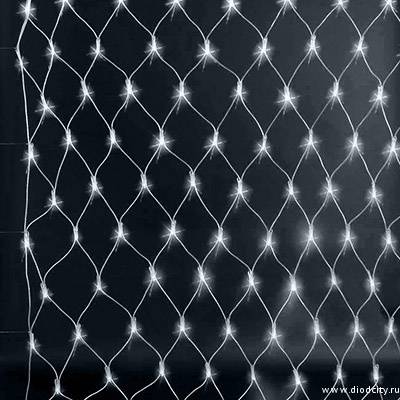 Гирлянда - сеть светодиодная (Нет Лайт)  2 х 3 м, белая