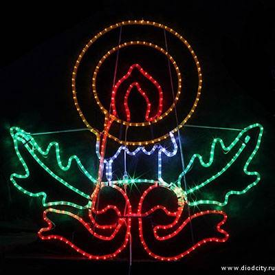 Светодиодная фигура "Свеча горит" 105 * 108 см