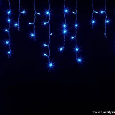 Гирлянда - бахрома  5 х 0.7м, синие диоды, мерцающая