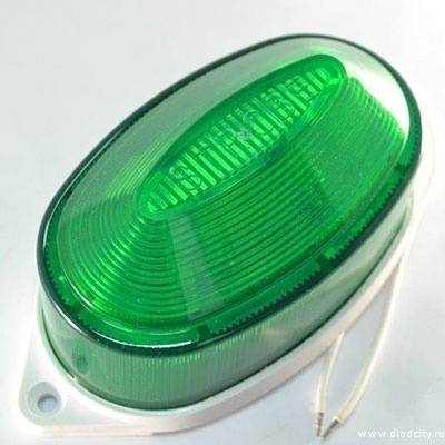 Светодиодная  накладная строб лампа, зеленая