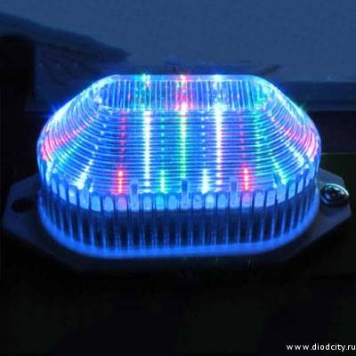 Светодиодная  накладная строб лампа, RGB