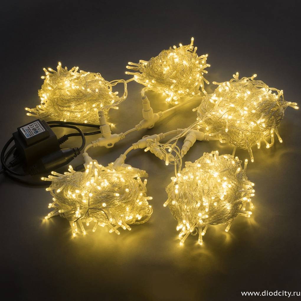 Гирлянда "Клип Лайт Спайдер" 5х20 м, теплый белый, Flash теплый белый