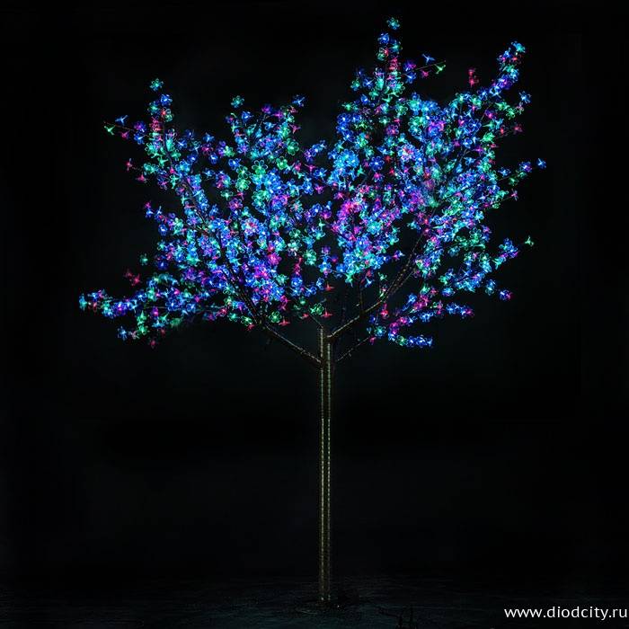 Светодиодное дерево "Сакура" 2.5 х 2.0м, мульти