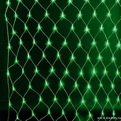 Гирлянда - сеть светодиодная (Нет Лайт)  2 х 1 м, зеленая