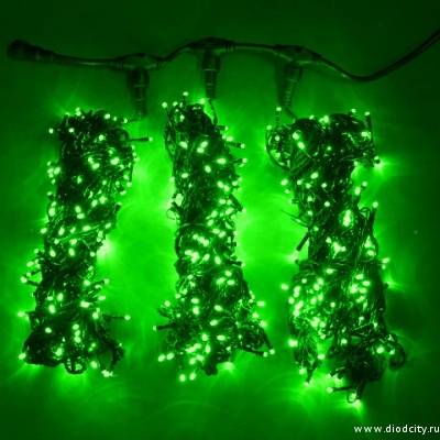 Гирлянда "Клип Лайт Спайдер" 3 нити по 20 м, зеленые диоды