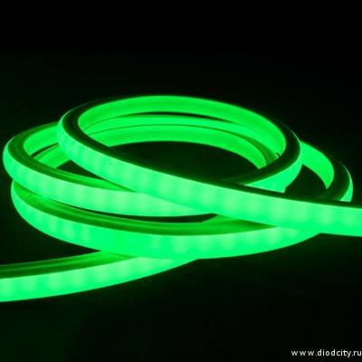 LED Neon Flex с SMD-диодами, 14*28 мм, зеленый