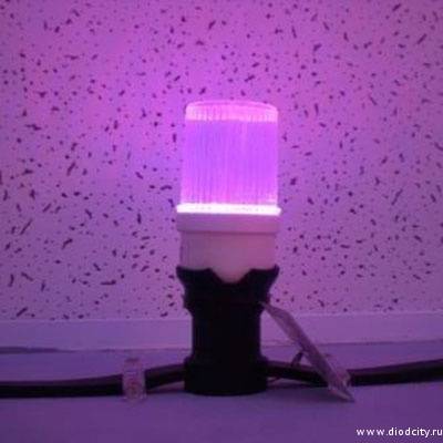 Светодиодная строб лампа  цоколь Е27, RGB