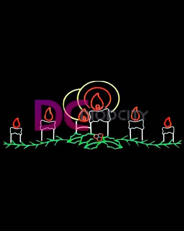 Светодиодное панно "Свечи" 150 * 385 см