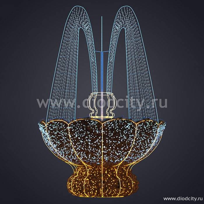 Световой фонтан «Классик Lite», 3 луча