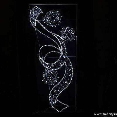 Световая консоль "Шар и лента" цвет белый 200х90см