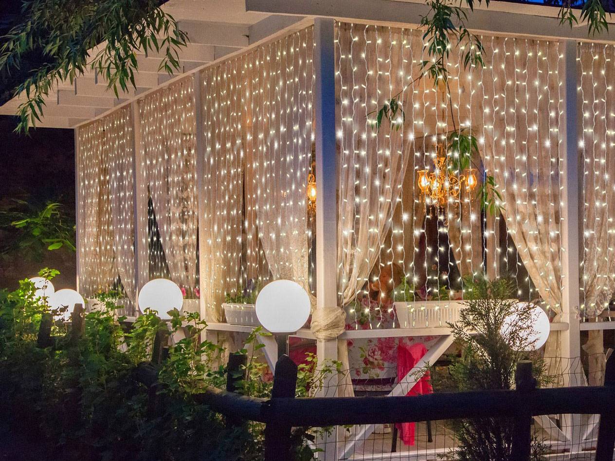 Уличная гирлянда дождь - источник настроения Уличная гирлянда дождь - источник настроения